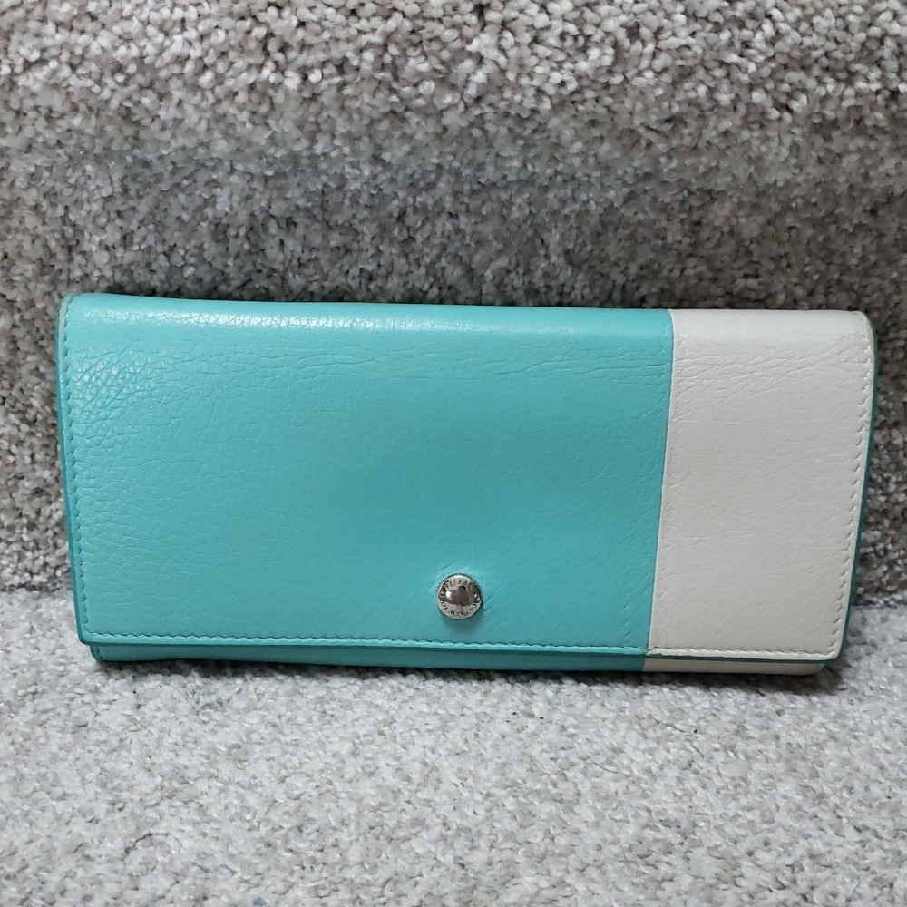 Elegant Teal and White Tiffany And Co Women's Wallet Authentic